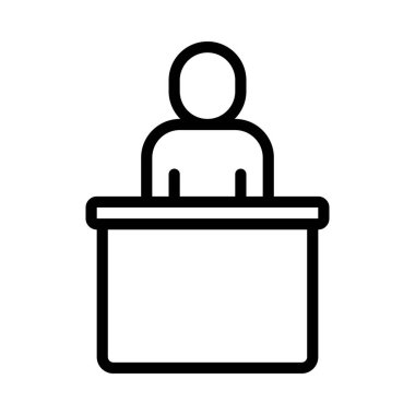 Masa simgesi düz tasarım, vektör illüstrasyonu