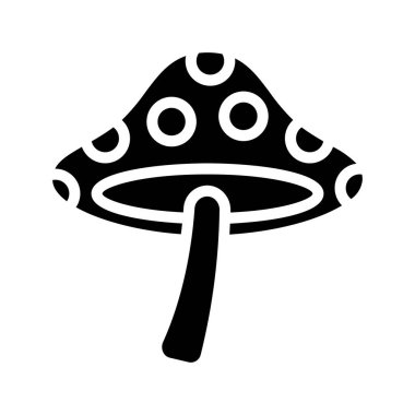 Beyaz arkaplanda mantarın vektör çizimi