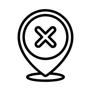 Konum Hatası vektör illüstrasyonu 