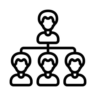 İş Hiyerarşisi web simgesi vektör çizimi