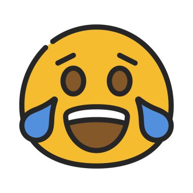 Ağlayan Gülen Ağ ikonu vektör çizimi