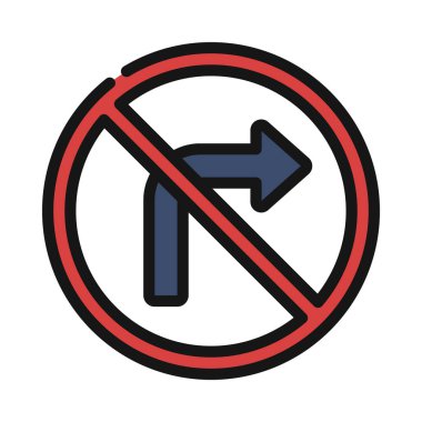 Sağa Dönüş Simgesi Yok Basit Vektör ResmiComment