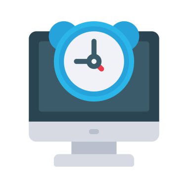 Alarm Uygulaması simgesi, vektör illüstrasyonu basit tasarım