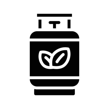 Eko Gaz Tüpü ağ ikonu vektör illüstrasyonu