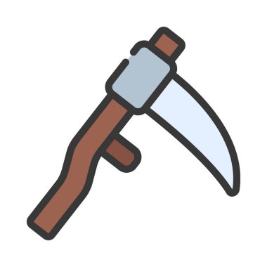 Scythe Aracı Web simgesi vektör illüstrasyonu