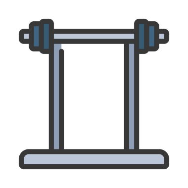 Ağırlıklı Halter Standı Web vektör çizimi