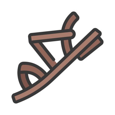 Kadınların Sandal web simgesi vektör illüstrasyonu