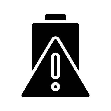 Pil Uyarı Ağ ikonu vektör çizimi