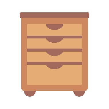 Mobilya çizgisi simgesi, konsept vektör düz taslak resimleme