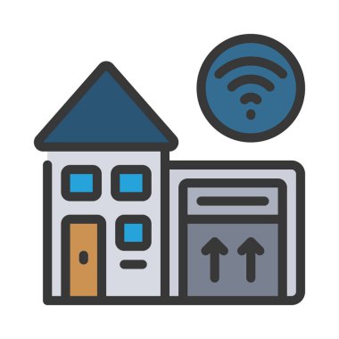 Otomatik Garaj Açma Ağı vektör çizimi