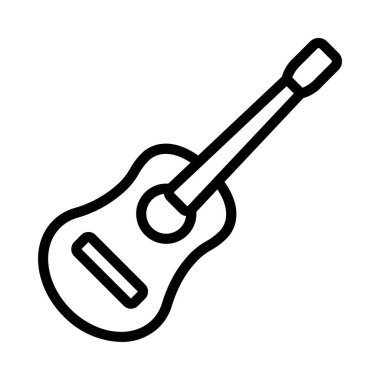 Gitar Web simgesi vektör illüstrasyonu