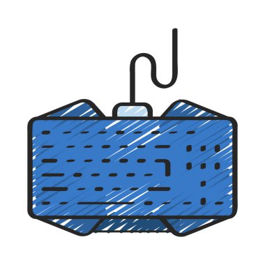 Klavye simgesi, basit stil. vektör illüstrasyonu 