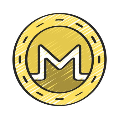 Monero web simgesi vektör illüstrasyonu