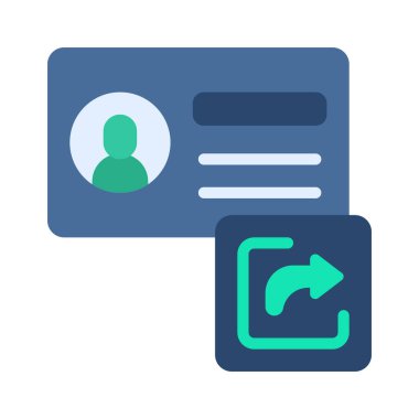 Kişisel Bilgi Web simgesi vektör illüstrasyonunu paylaş                       