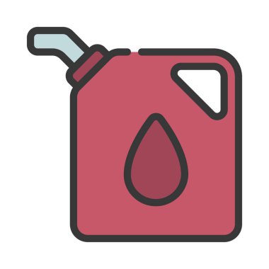 Benzin kutusu ikon vektör illüstrasyonu