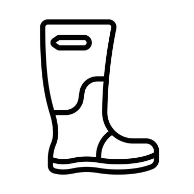 Wellington Boot Web simgesi vektör illüstrasyonu