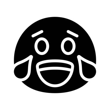 Ağlayan Gülen Ağ ikonu vektör çizimi