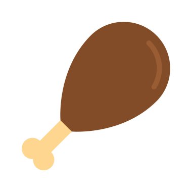 Tavuk Bacağı Web ikonu vektör çizimi