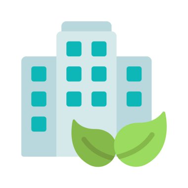 Sürdürülebilir Şirket web simgesi vektör çizimi