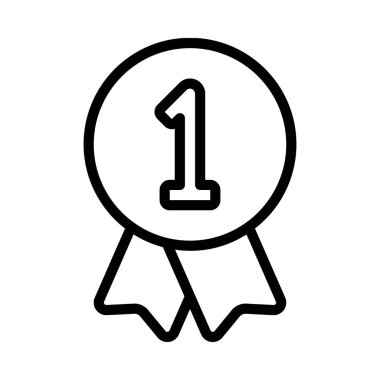 Kazanan Kurdele Web simgesi, vektör illüstrasyonu         