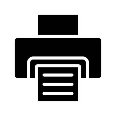 Yazıcı simgesi, basit web illüstrasyonu