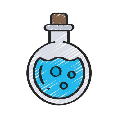 İksir web simgesi vektör illüstrasyonu      