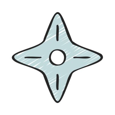 Temel Atılan Yıldız Ağı ikon vektör çizimi