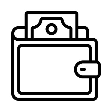 wallet icon, vector illustration simple design