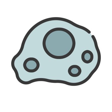 Asteroid ağ simgesi vektör illüstrasyonu