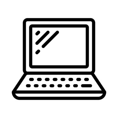 dizüstü bilgisayar simgesi, vektör illüstrasyonu 
