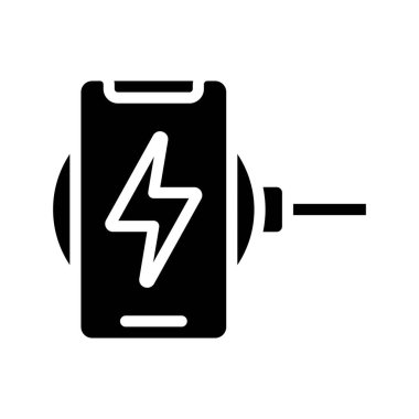 Kablosuz Telefon Şarj Ağı vektör çizimi