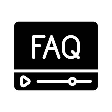 Video oynatıcı ikon vektör illüstrasyonu