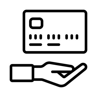 Kredi kartı web simgesi vektör illüstrasyonu
