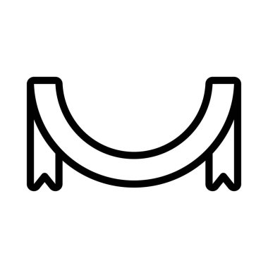 Çember Kurdele Web simgesi vektör çizimi