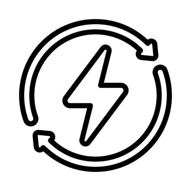 Enerji Verimliliği Ağ ikonu vektör çizimi