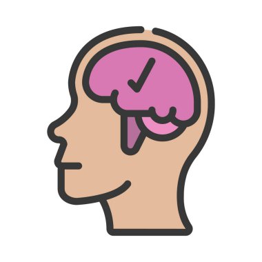 Ruh Sağlığı Web simgesi vektör illüstrasyonu