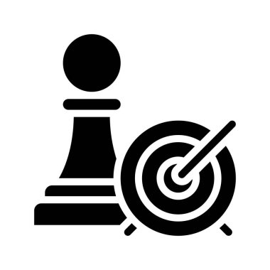 strateji web simgesi vektör illüstrasyonu