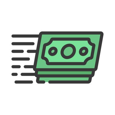 Hızlı Para Web simgesi vektör illüstrasyonu