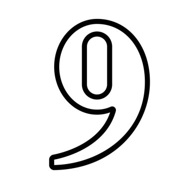 Dokuz Web simgesi vektör illüstrasyonu