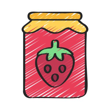 Çilek reçeli vektör çizimi 