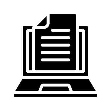 Dizüstü bilgisayar Kopyalama simgesi, vektör illüstrasyonu 