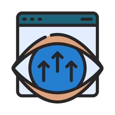 Web Sitesi Ziyaretçisi Simgesini Çoğalt, vektör illüstrasyonuName