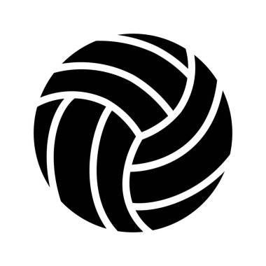 Voleybol web simgesi vektör illüstrasyonu