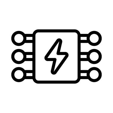 Power Technology web simgesi vektör çizimi