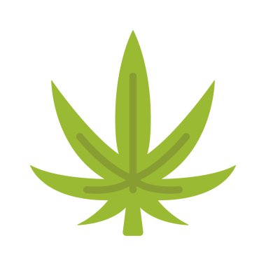 Kenevir Yaprağı web simgesi vektör illüstrasyonu