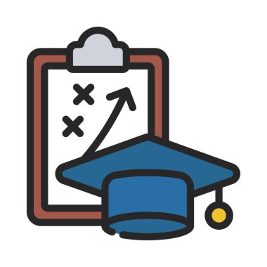 Mezuniyet Cap Panosu Web simgesi vektör çizimi