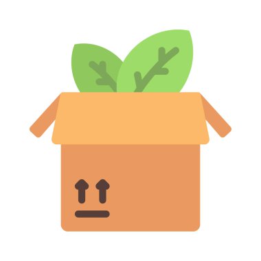 Eko Paket Web simgesi vektör illüstrasyonu