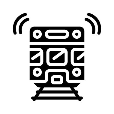 trenin düz simge vektör çizimi