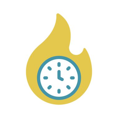 Ateş Zamanı web simgesi vektör illüstrasyonu