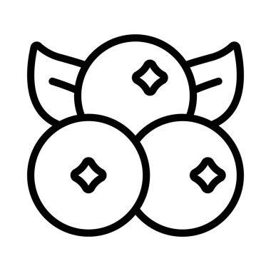 organik yaban mersini ikonu, vektör illüstrasyonu 